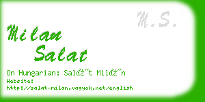 milan salat business card